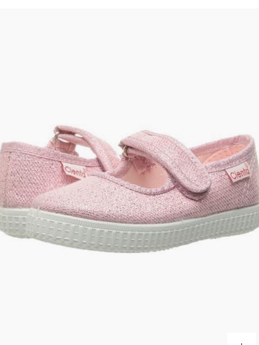 Cienta Pink Glitter Mary Jane Sneakers Toddler Size 26